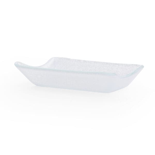 Splendido Small 4.6 OZ Rectangular White Glass Bowl