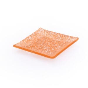 Splendido Mini Square Orange Glass Plate