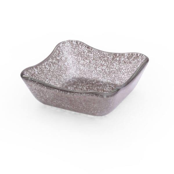 Splendido Small 4 OZ Square Smoke Glass Bowl