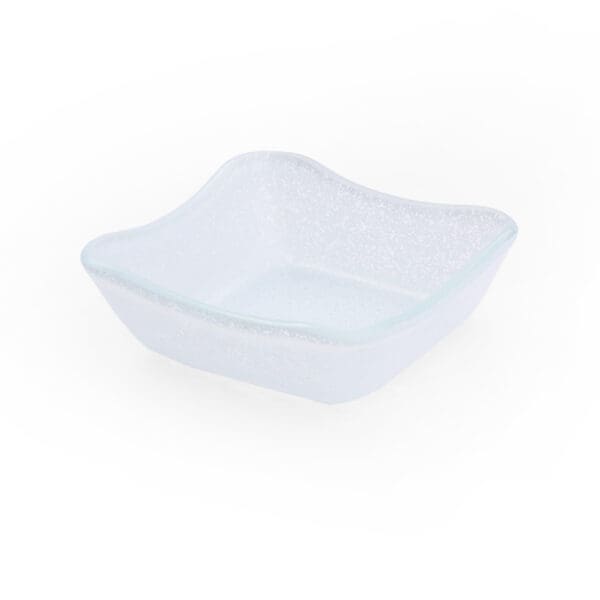 Splendido Small 4 OZ Square White Glass Bowl