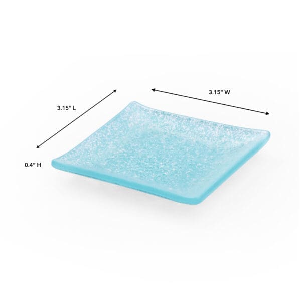 Splendido Mini Square Aqua Glass Plate - Image 2