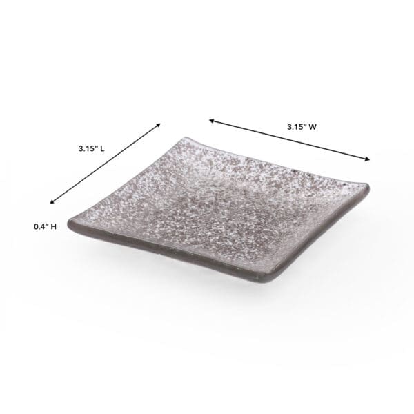 Splendido Mini Square Smoke Glass Plate - Image 2