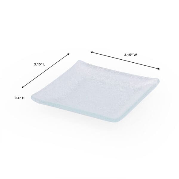 Splendido Mini Square White Glass Plate - Image 2