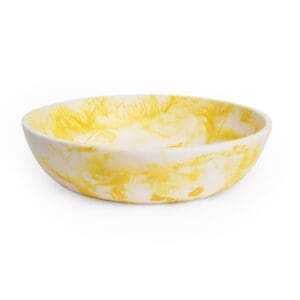 FORTUNA RESIN SERVING BOWL YELLOW/WHITE