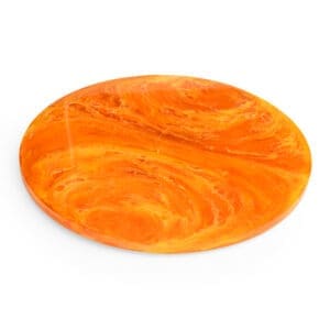 FORTUNA RESIN LARGE FOOTED PLATTER TANGERINE
