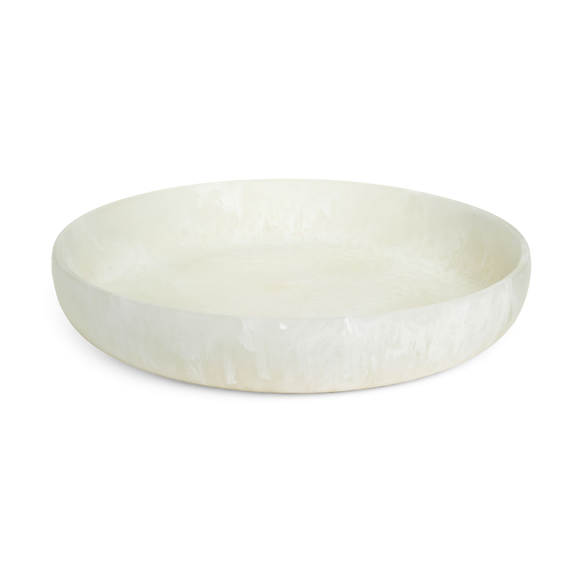 FORTUNA RESIN LARGE DEEP PLATTER WHITE
