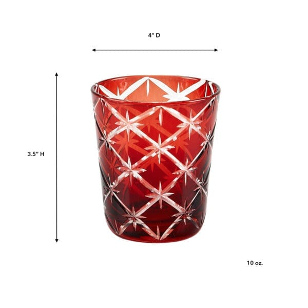 Starlight Ruby 10oz Glass Tumbler - Image 2